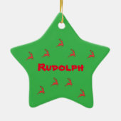 Green & Red Rudolph - Ornament (Die Renditen) (Hinten)