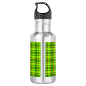 Green Red Tartan Checkered Kariert Pattern-55788 Edelstahlflasche (Rückseite)