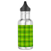 Green Red Tartan Checkered Kariert Pattern-55788 Edelstahlflasche (Links)