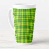 Green Red Tartan Checkered Kariert Pattern-55788 Milchtasse (Linke Ecke)