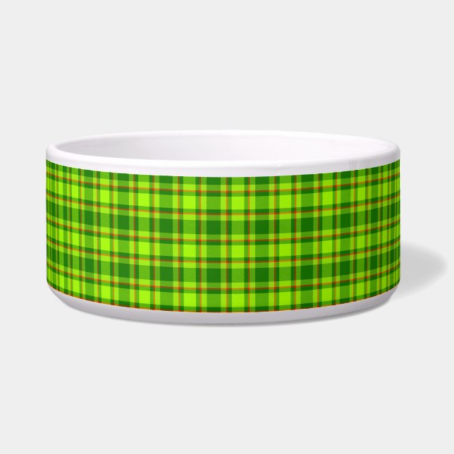 Green Red Tartan Checkered Kariert Pattern-55788 Napf (Vorderseite)