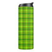 Green Red Tartan Checkered Kariert Pattern-55788 Thermosbecher (Nach links gedreht)