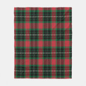 Green & Red Tartan Fleecedecke (Vorderseite)