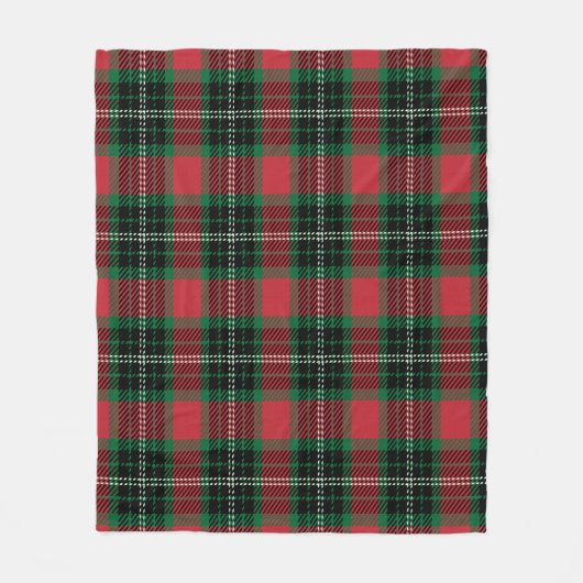 Green & Red Tartan Fleecedecke (Vorderseite)