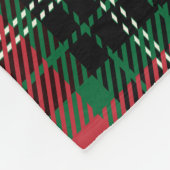 Green & Red Tartan Fleecedecke (Ecke)