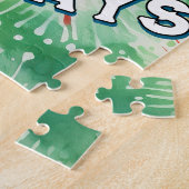 Green Red Tie Dye Photo Christmas Puzzle (Seite)