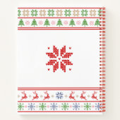 Green Red Ugge Weihnachts Sweater Rezept Kochbuch Notizblock (Rückseite)