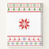 Green Red Ugge Weihnachts Sweater Rezept Kochbuch Notizblock (Rückseite)