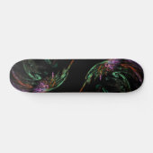 Green Red und Lila Swirt Skateboard Deck (Horizontal)
