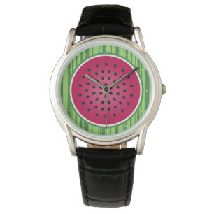 Green Red Watermelon Design Armbanduhr