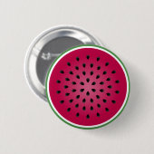 Green Red Watermelon Design Button (Vorne & Hinten)