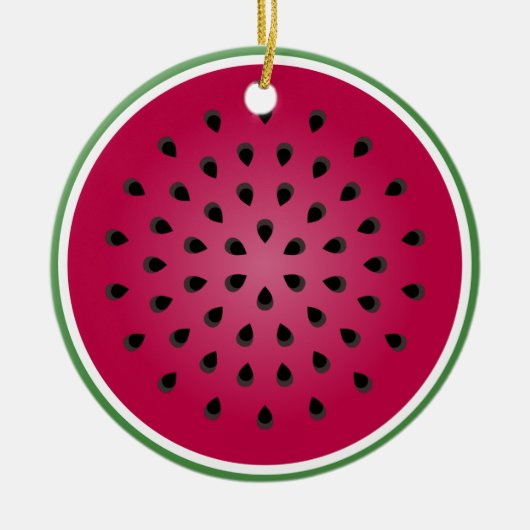 Green Red Watermelon Design Keramikornament (Vorne)