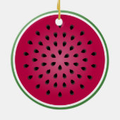 Green Red Watermelon Design Keramikornament (Hinten)