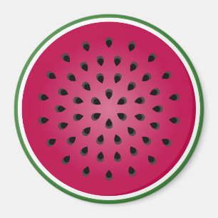 Green Red Watermelon Design Magnet