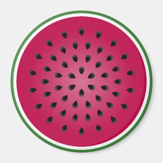 Green Red Watermelon Design Magnet (Vorne)