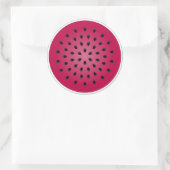 Green Red Watermelon Design Runder Aufkleber (Tasche)