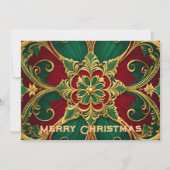 Green Red Weihnachtskarte Feiertagskarte (Vorderseite)