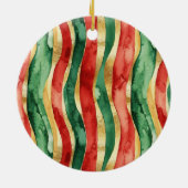 Green Red Western Cowboy Boots Weihnachten Keramik Ornament (Hinten)