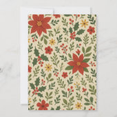 Green Red Whimsisical Floral Watercolor Feriencard (Rückseite)