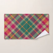 Green Red Yellow Scottish Tartan Plaid Badhandtuch Set (Handtuch)