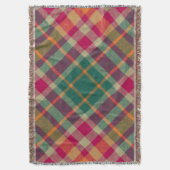 Green Red Yellow Scottish Tartan Plaid Decke (Vorderseite Vertikal)