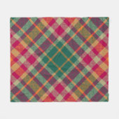 Green Red Yellow Scottish Tartan Plaid Fleecedecke (Vorderseite (Horizontal))