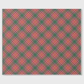 Green Red Yellow Scottish Tartan Plaid Geschenkpapier (Flach)