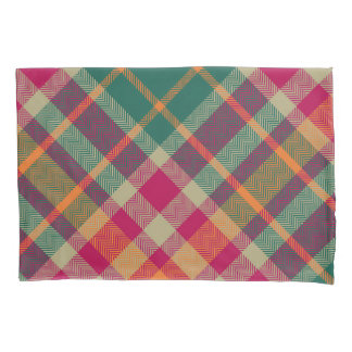 Green Red Yellow Scottish Tartan Plaid Kissenbezug
