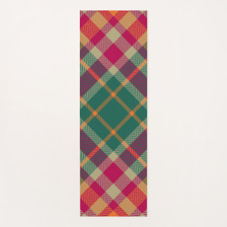 Green Red Yellow Scottish Tartan Plaid Yogamatte