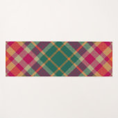 Green Red Yellow Scottish Tartan Plaid Yogamatte (Vorderseite (Horizontal))