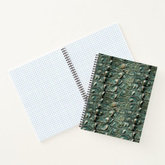 Green Reptile Skin Muster Notizblock (Innenseite)