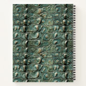 Green Reptile Skin Muster Notizblock (Rückseite)