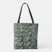 Green Reptile Skin Muster Tasche (Rückseite)