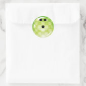 GREEN RETRO BOWLING BALL RUNDER AUFKLEBER (Tasche)