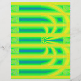 Green Retro Cathedral Bulk Scrapbook Paper Pages Flyer