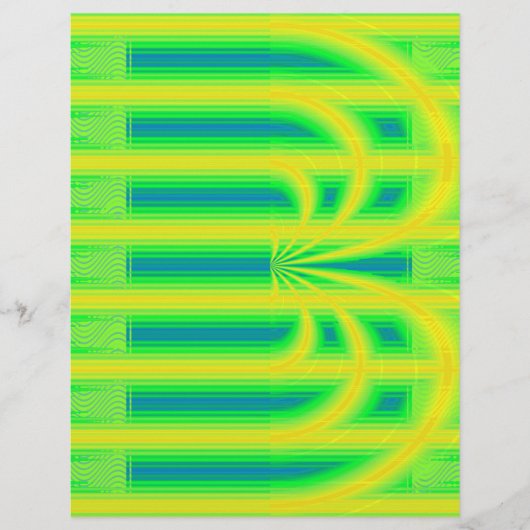 Green Retro Cathedral Bulk Scrapbook Paper Pages Flyer (Vorne)