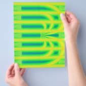 Green Retro Cathedral Bulk Scrapbook Paper Pages Flyer (Hand)