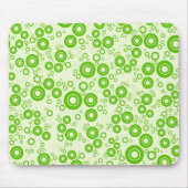 Green Retro Circle Random Muster Mousepad (Vorne)