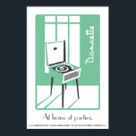 Green Retro Dansette Rekordspieler Pop Art Poster<br><div class="desc">Retro Record Pop Art Poster</div>