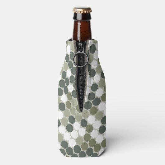 Green retro dots flaschenkühler (Flasche Rückseite)