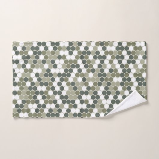 Green retro dots handtuch (Handtuch)