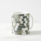 Green retro dots kaffeetasse (VorderseiteRechts)
