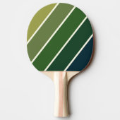 Green Retro Five Bold Strip Tischtennis Schläger (Rückseite)