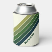 Green Retro five Stripes with Name Dosenkühler (Kanne Rückseite)