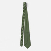 Green Retro Golfplatz Mit Monogramm Krawatte (Rückseite)