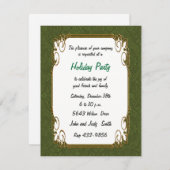 Green Retro Holiday Einladung (Vorne/Hinten)