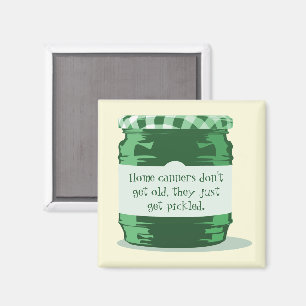 Green Retro Jelly Jar Zuhause Canning Spaß Küche Magnet