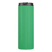Green Retro Minimalistisch Moderne Monogram Name T Thermosbecher (Rückseite)