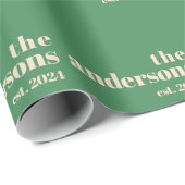 Green Retro modern minimalistisch Geschenkpapier (Rolleneckpunkt)
