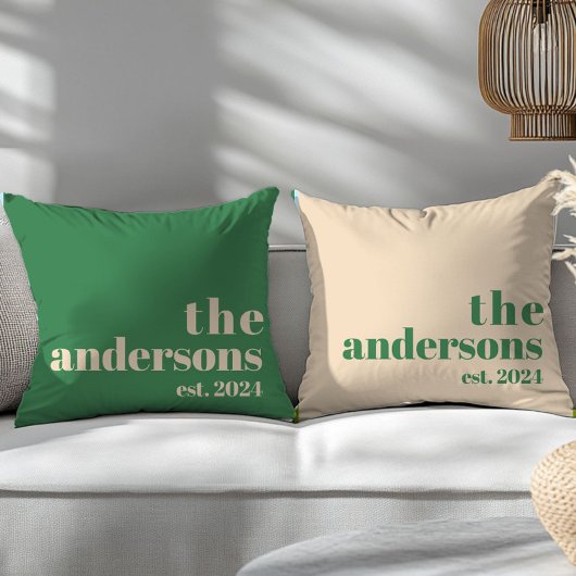 Green Retro modern minimalistisch Kissen